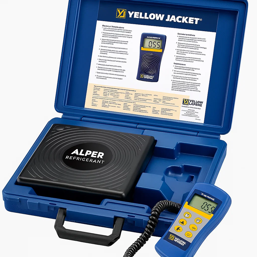 SOV Yellow Jacket 68812 Electronic Charging Scale – 220 lb (100 kg) Refrigerant Scale