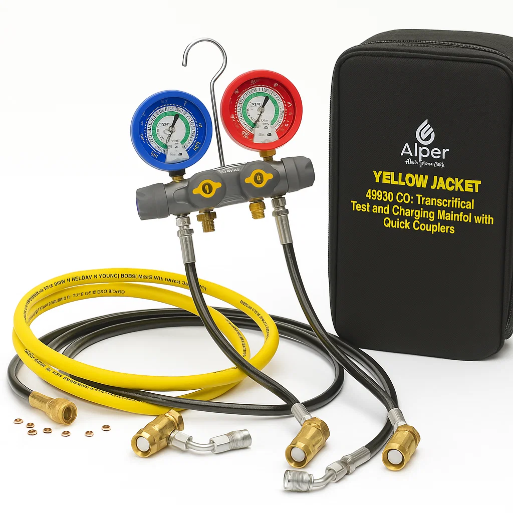SOV Yellow Jacket 45930 – CO₂ Transcritical Test & Charging Manifold with Quick Couplers